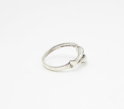 925 Sterling Silver  Vintage Jumping Dolphins Band Ring Sz 7  RG3356