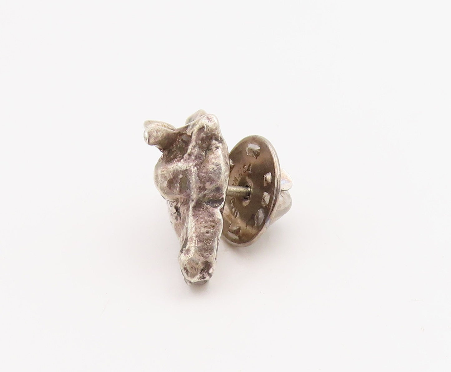 925 Sterling Silver Vintage Pin Etched Bull Head Sculpture Design Charm  TR4045