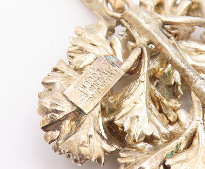 925 Sterling Silver Vintage Pendant EGGERT DENMARK Gilded Parsley Leaf  PT25902