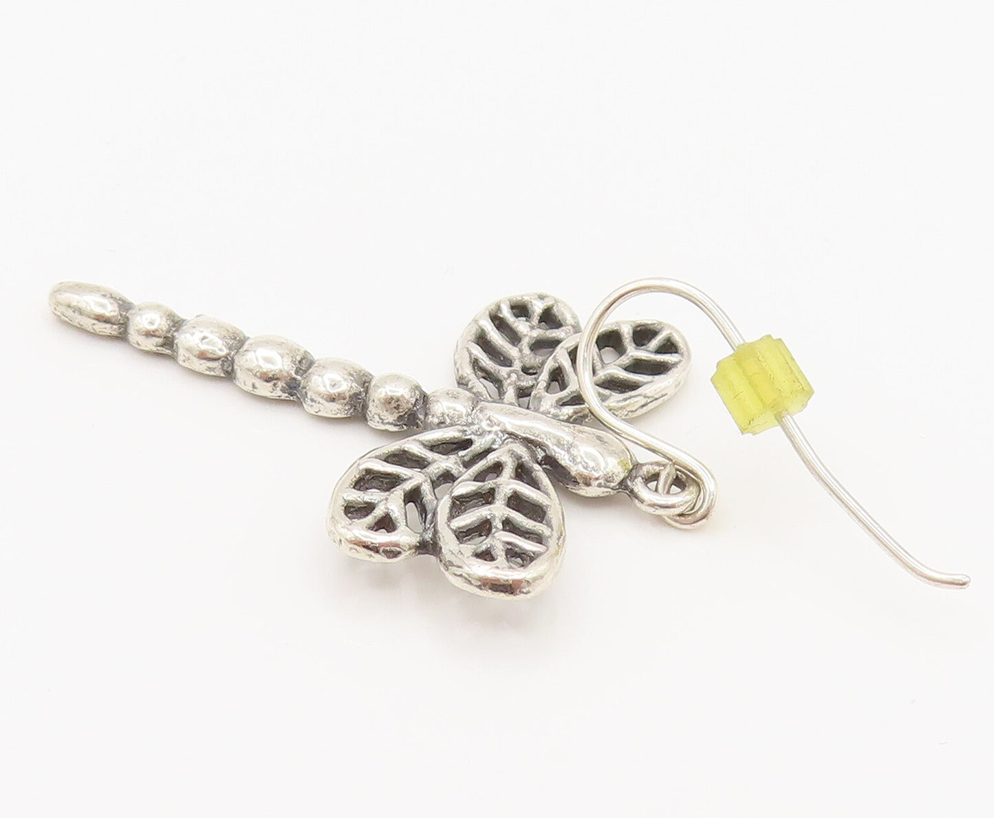OR PAZ ISRAEL 925 Silver  Vintage Openwork Dragonfly Dangle Earrings  EG12394