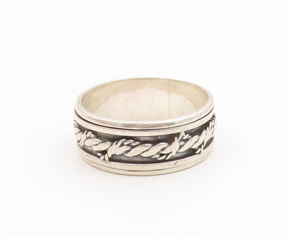 925 Sterling Silver Vintage Ring Braided Rope Spinner Band  Sz 13.5  RG34954