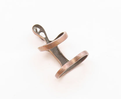 925 Sterling Silver  Vintage Modernist Yoga Meditation Figure Pendant  PT21447