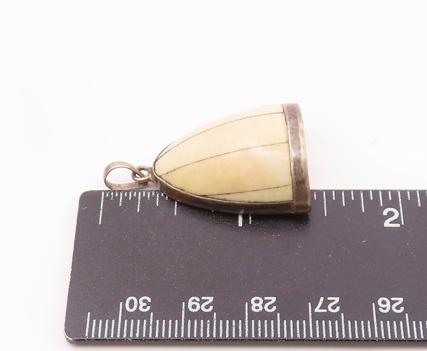 925 Sterling Silver  Vintage Hollow Bell Shaped Dome Pendant  PT14334
