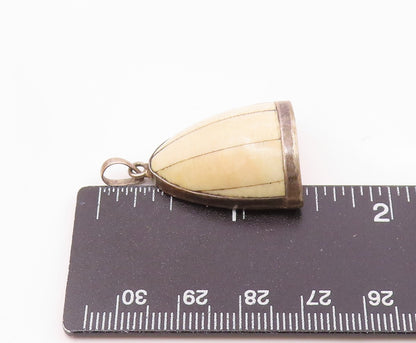 925 Sterling Silver  Vintage Hollow Bell Shaped Dome Pendant  PT14334