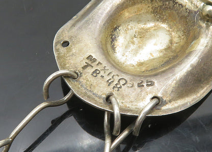 MEXICO 925 Sterling Silver  Vintage Charmed Cowboy Hat Brooch Pin  BP7962