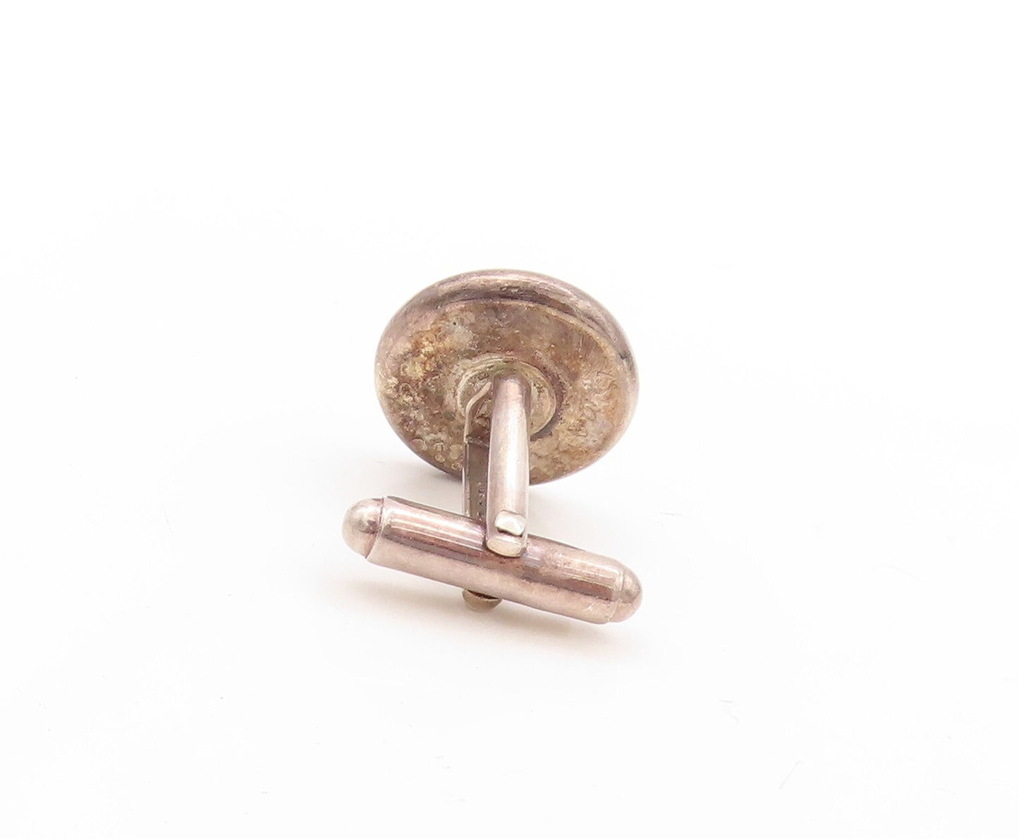 925 Sterling Silver Vintage Cuff Links PAMELA BLOOM Bubble Effect Carved TR3777