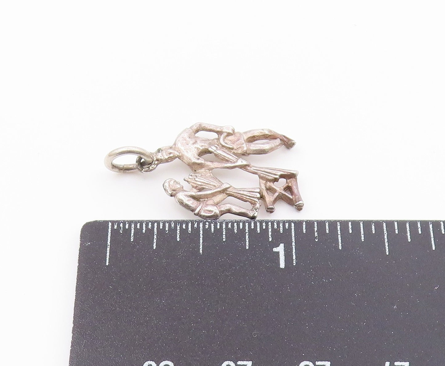 925 Sterling Silver  Vintage Fifth Commandment Religious Pendant  PT16729