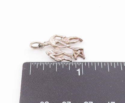 925 Sterling Silver  Vintage Fifth Commandment Religious Pendant  PT16729