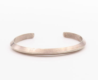 925 Sterling Silver Vintage Bracelet Minimalist Solid Knife Edge Cuff  BT11398