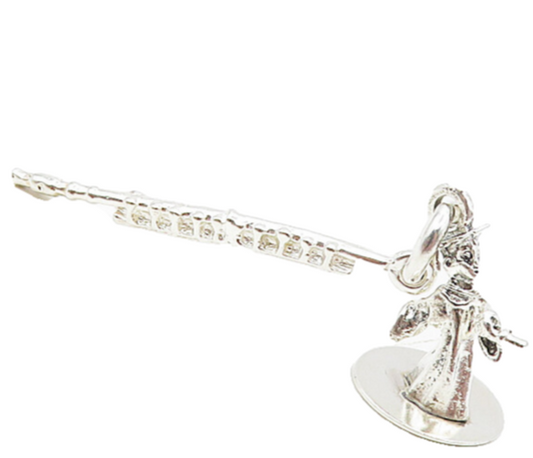 925 Sterling Silver  Vintage Shiny Petite Graduate Statue Drop Pendant  PT6680