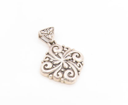 925 Sterling Silver Vintage Pendant Intricate Floral Scrollwork Locket  PT25810