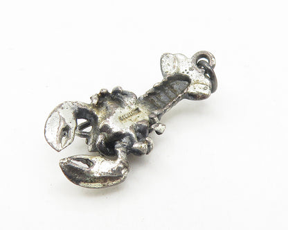 925 Sterling Silver  Vintage Petite Oxidized Lobster Motif Pendant  PT9258