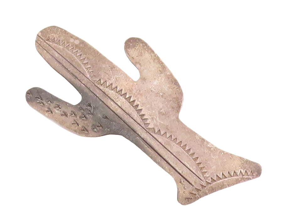 925 Sterling Silver Vintage Brooch Pin NAVAJO Dark Tone Cutout Cactus  BP11409