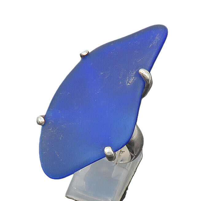 CHARLES ALBERT 925 Silver  Vintage Recycled Glass Cocktail Ring Sz 7  RG20363
