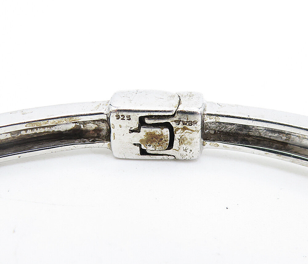 925 Silver  Ruby & Genuine Diamonds Padlock Charm Bangle Bracelet  BT3018