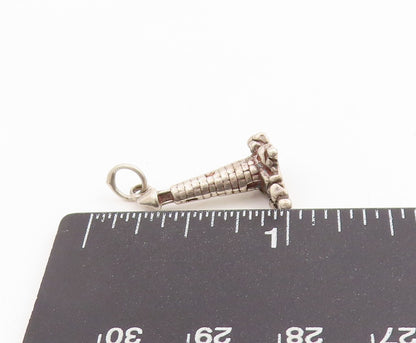 925 Sterling Silver Vintage Pendant Miniature Nautical Lighthouse Charm  PT25230