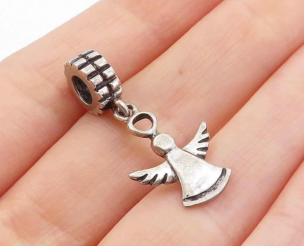 IBB 925 Sterling Silver  Vintage Petite Dangling Angel Drop Pendant  PT5251