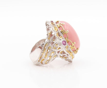 925 Sterling Silver Vintage Ring MICHAEL VALITUTTI Oval Gemstone  Sz 5.5 RG32471
