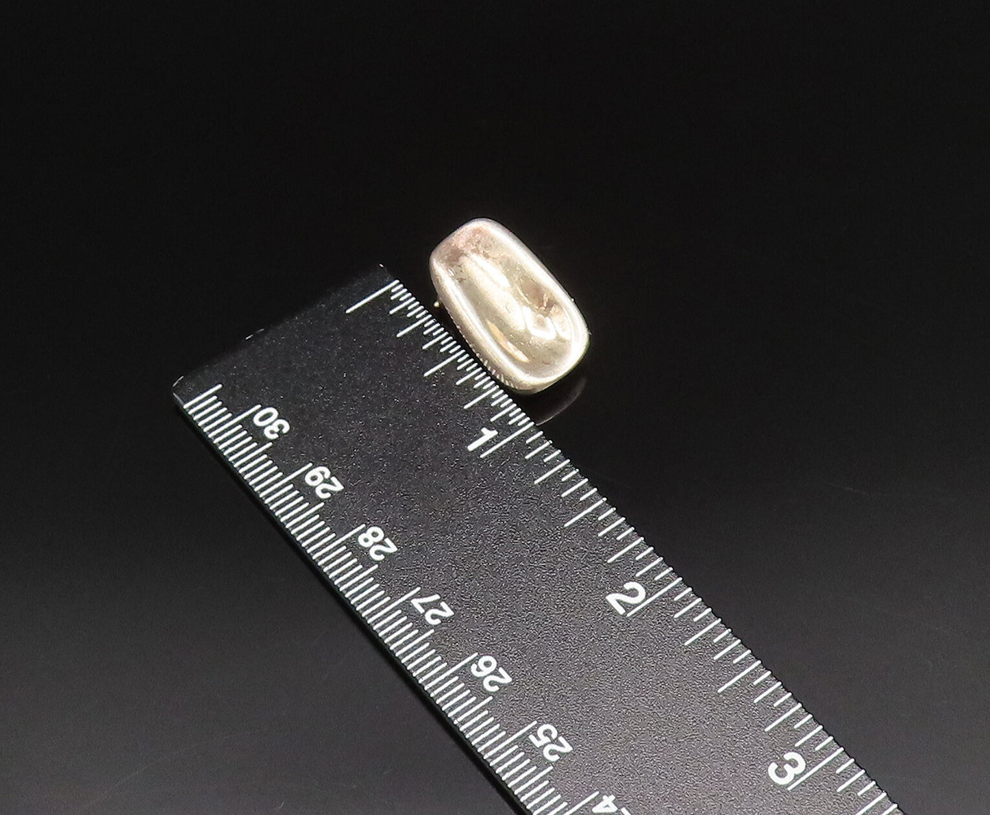 RLM 925 Silver  Vintage Minimalist Concave Non Pierced Earrings  EG12015
