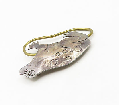 FABBRICA ANGELO PESSAR MEXICO 925 Silver  Vintage Frog Brooch Pin  BP6600