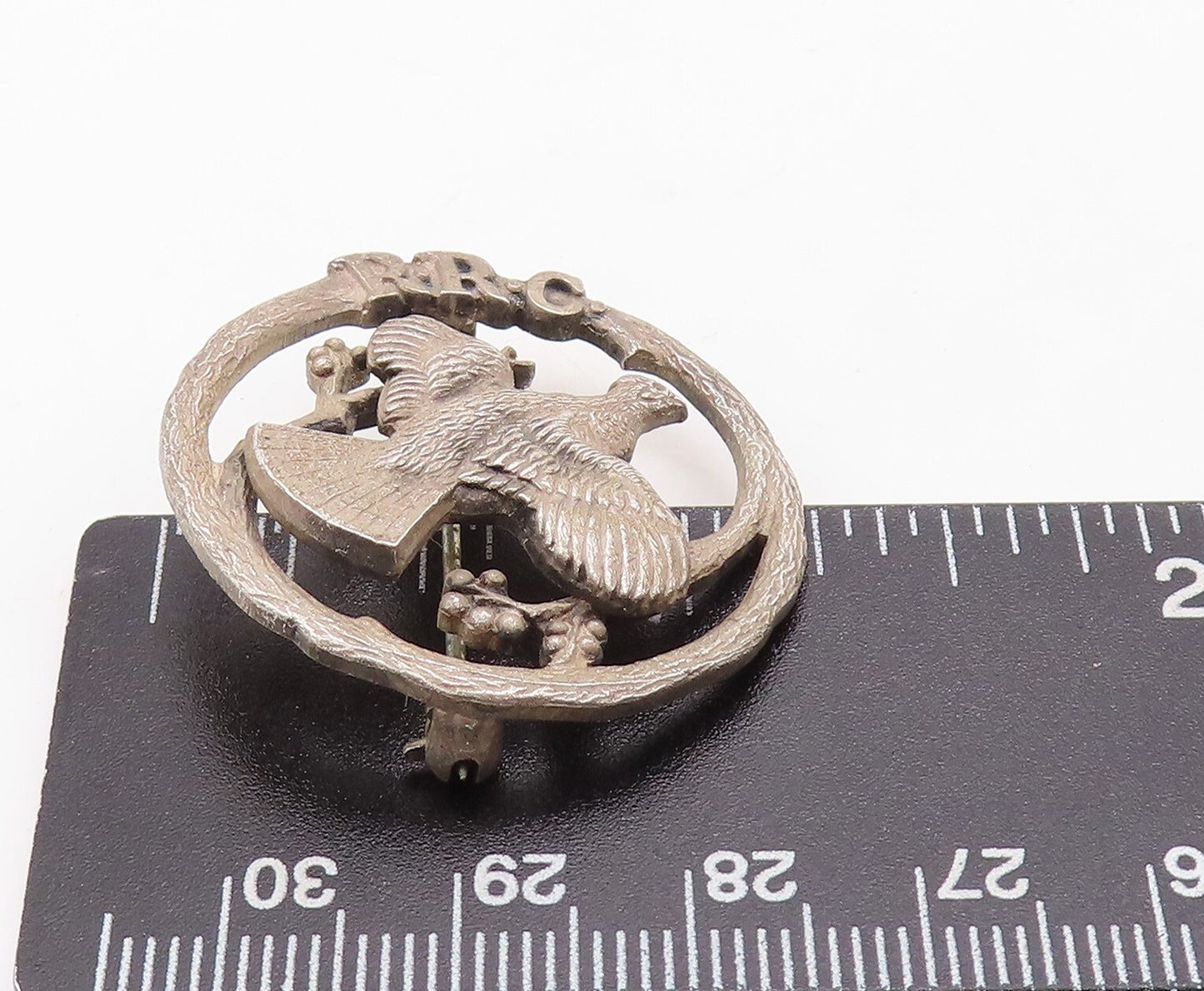 925 Sterling Silver Vintage Brooch Pin RRC Cutout Flying Bird  BP11286