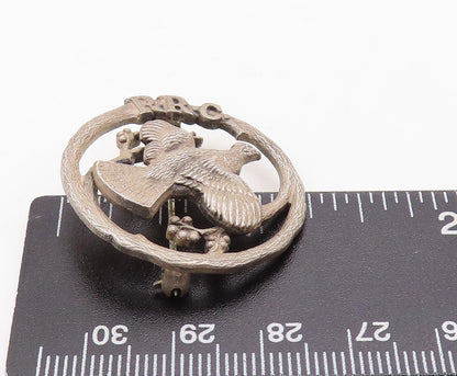 925 Sterling Silver Vintage Brooch Pin RRC Cutout Flying Bird  BP11286