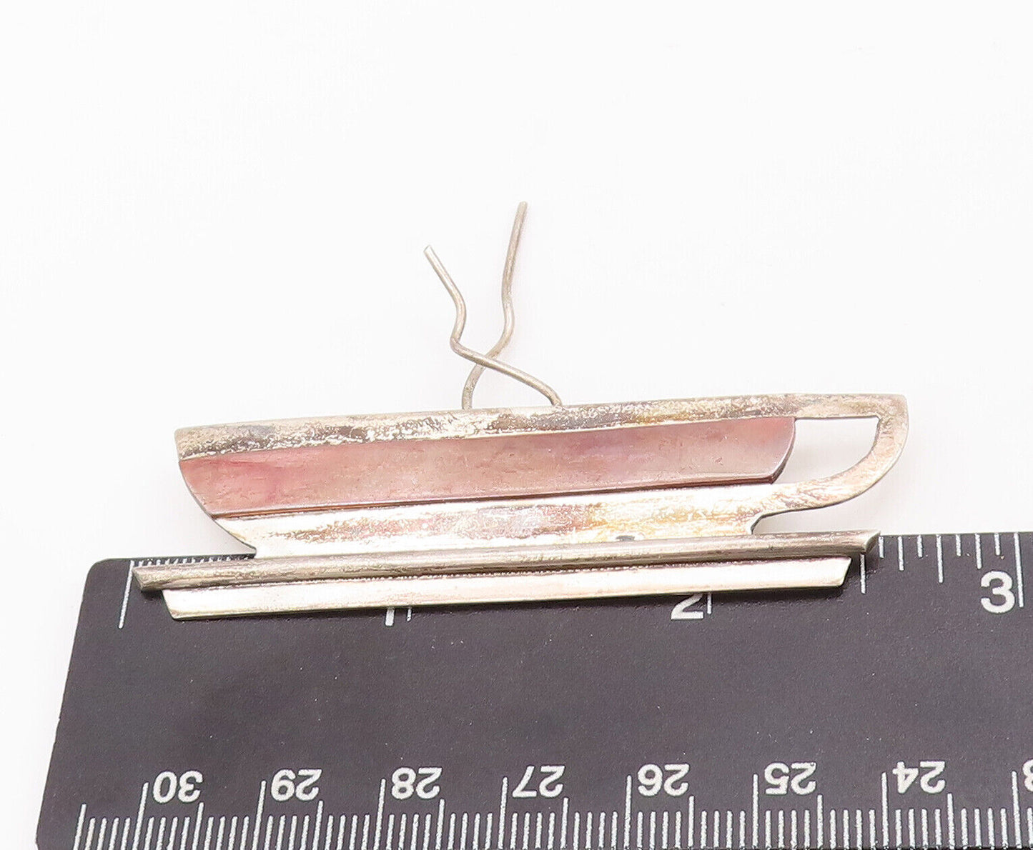 925 Sterling Silver Vintage Brooch Pin Designer Solid Cup of Hot Coffee  BP10938
