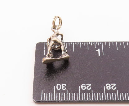 925 Sterling Silver  Vintage Petite Matador Bull Fighter Pendant  PT18665