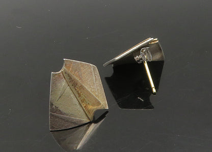 DESIGNER 925 Silver & 14K GOLD  Vintage Modernist Drop Earrings  EG11390
