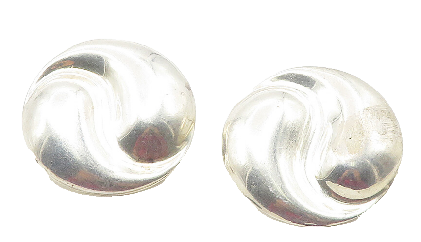 VIVACE MEXICO 925 Sterling Silver  Vintage Round Swirl Drop Earrings  EG5953