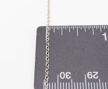 925 Sterling Silver Vintage Necklace Minimalist Diamonds & Tanzanite  NE4513