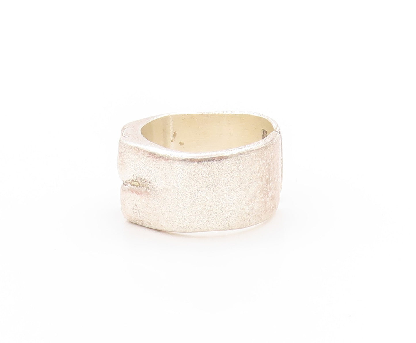 925 Sterling Silver Vintage Ring LAPPONIA Brutalist Carved  Sz 6.5  RG32779
