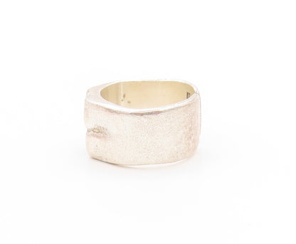 925 Sterling Silver Vintage Ring LAPPONIA Brutalist Carved  Sz 6.5  RG32779