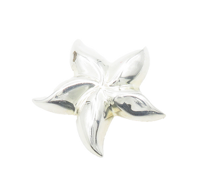 ZINA 925 Sterling Silver  Vintage Shiny Hollow Star Motif Brooch Pin  BP6248