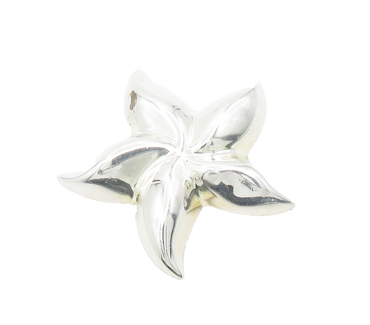 ZINA 925 Sterling Silver  Vintage Shiny Hollow Star Motif Brooch Pin  BP6248
