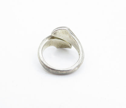 925 Sterling Silver  Vintage Smooth Arrow Bypass Band Ring Sz 6.5  RG4360