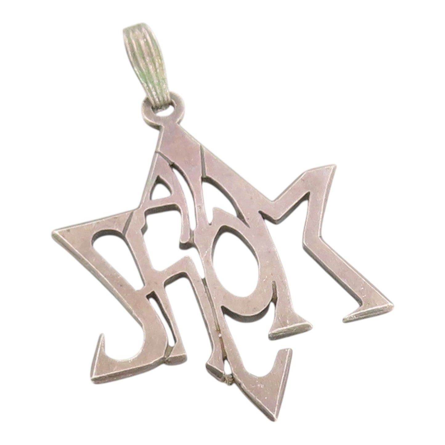 925 Sterling Silver Vintage Pendant Classic Shalom Star Of David Cutout  PT26294