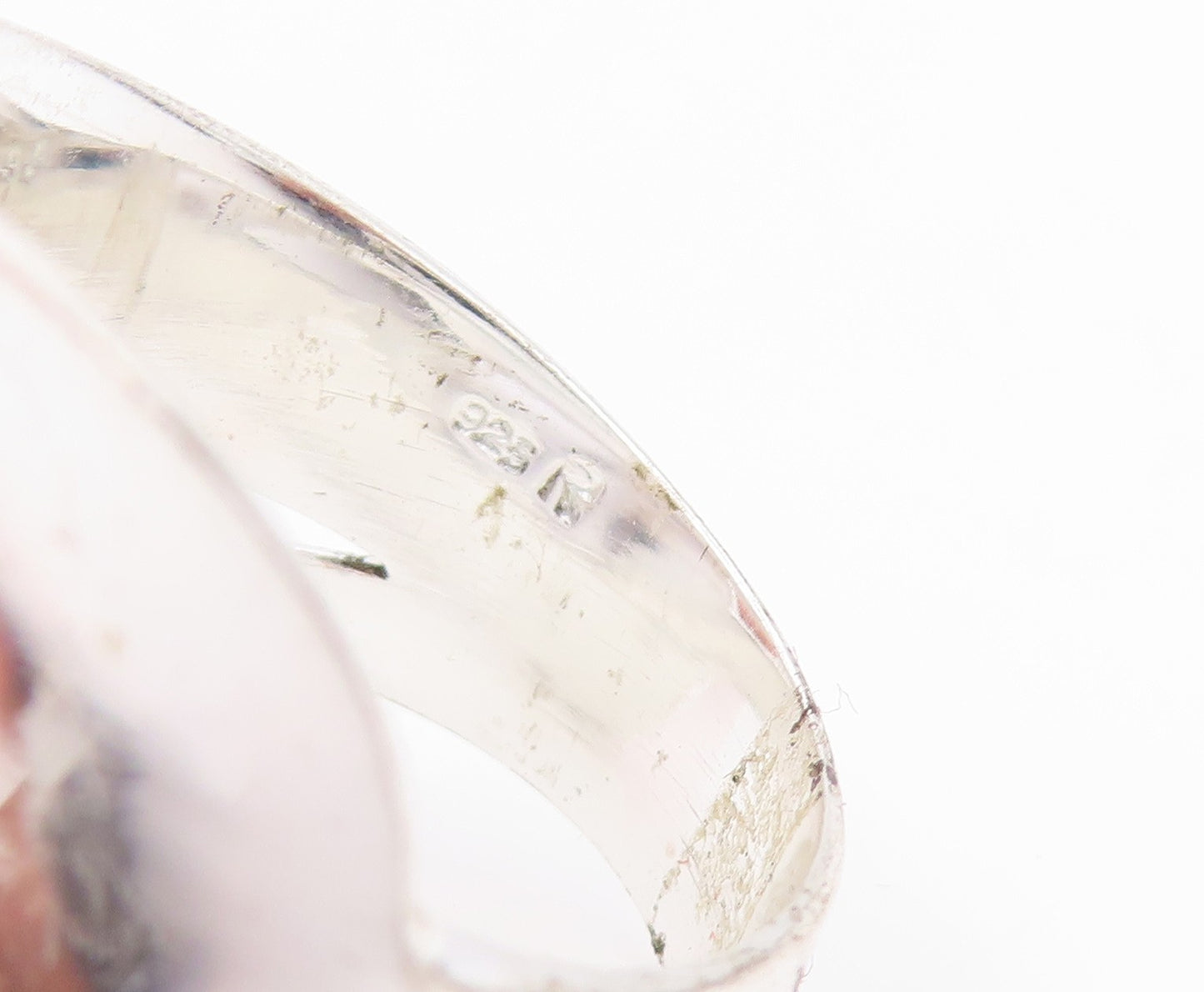 925 Sterling Silver Vintage Ring Minimalist Wide Bypass Band  Sz 7.5  RG35592