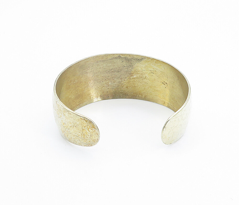 CIANI 925 Sterling Silver Vintage Shiny Hammered Detail Cuff Bracelet BT3364