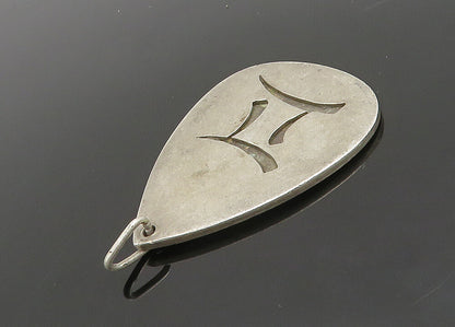 DESIGNER 925 Sterling Silver  Vintage Etched Design Rain Drop Pendant  PT15795