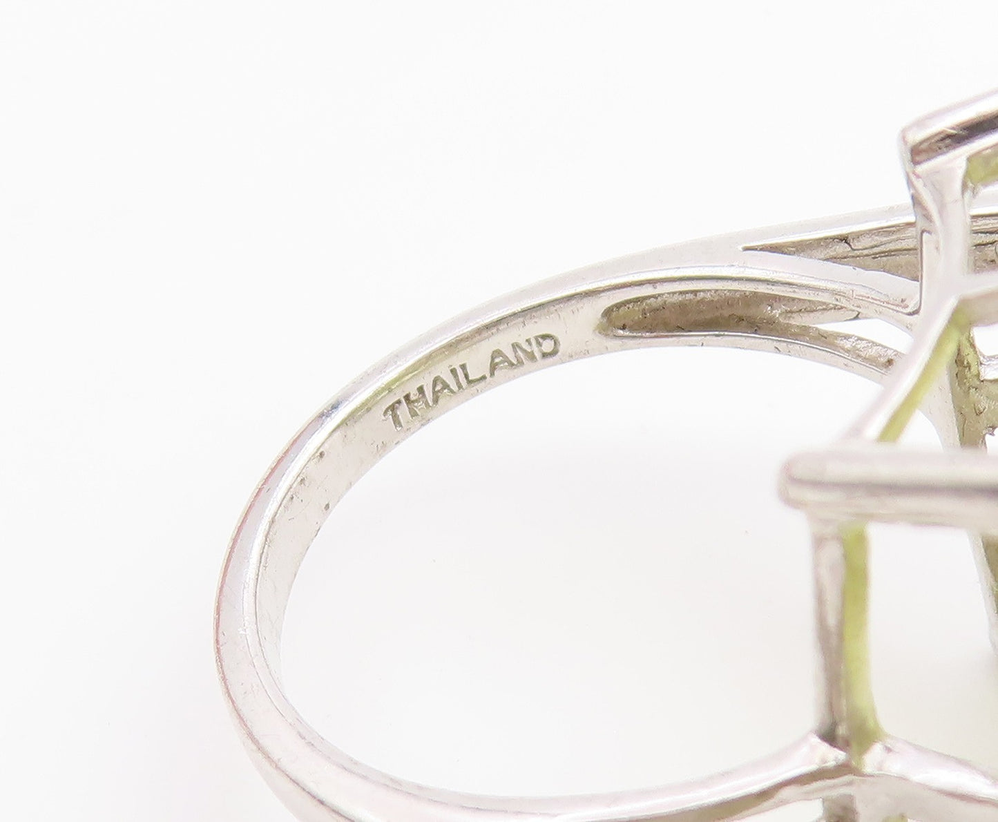 925 Sterling Silver Vintage Ring Lemon Quartz With CZ Wrap Band  Sz 8.5  RG36732