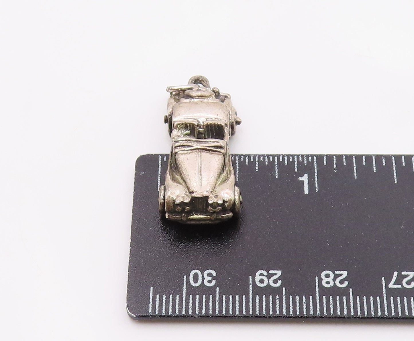 925 Sterling Silver  Vintage Old Fashion Two Seater Car Charm Pendant  PT20347