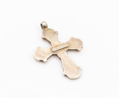 925 Sterling Silver Vintage Pendant MMA Byzantine Cross 6th Century  PT23992