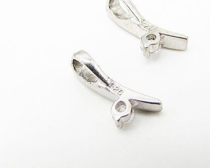 925 Sterling Silver  Lot of 2 White Cubic Zirconia Slider Pendant  PT1943