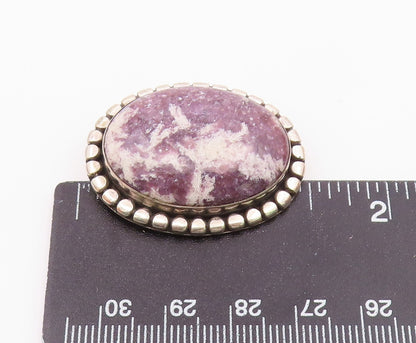 BALI 925 Sterling Silver  Vintage Cabochon Gemstone Brooch Pin  BP8237