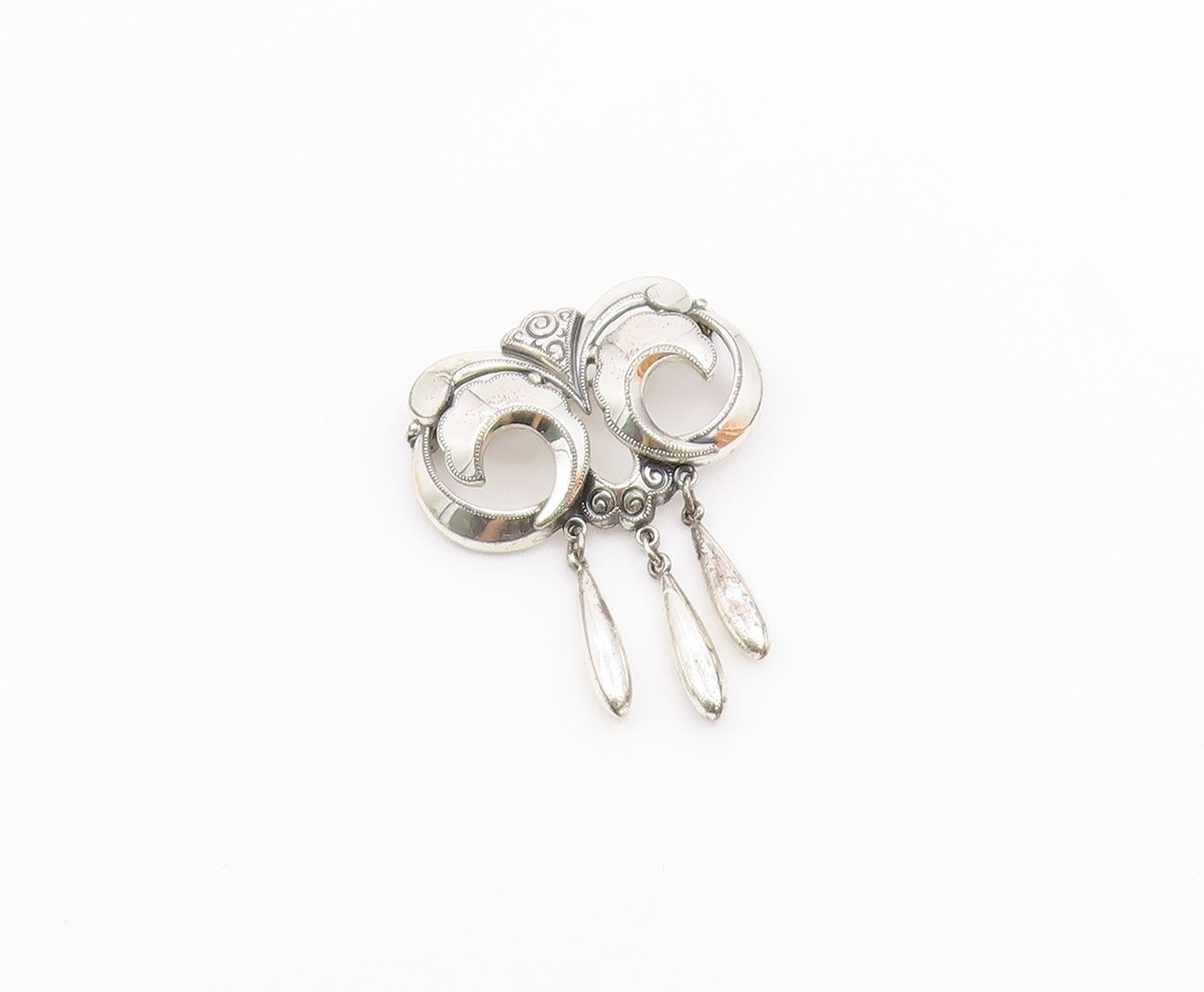 KORDES LICHTENFELS GERMANY 925 Silver  Vintage Multi Spiral Brooch Pin  BP9663