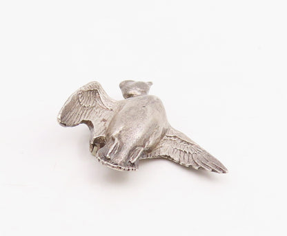925 Sterling Silver Vintage Brooch Pin 50th Wild Life Federation Duck  BP12324