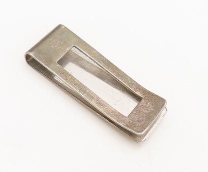 B.A.B 925 Silver  Vintage Minimalist Carved Sailing Ship Tie Clip  TR3666