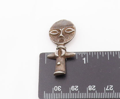 925 Sterling Silver Vintage Pendant African Tribal Art Fertility Doll  PT25516