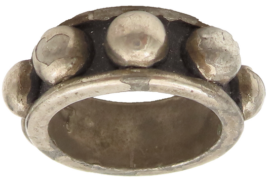 925 Sterling Silver  Vintage Bead Ball Eternity Band Ring Sz 6.5  RG26466